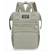 Huitich maternity travel bag with pockets in gray featuring multiple zippered compartments and padded shoulder straps